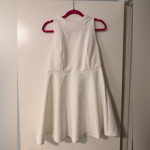 Zara White Sleeveless Mini Fit and Flare Dress - Picture 3 of 5